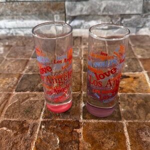 Colorful Los Angeles Shot Glasses